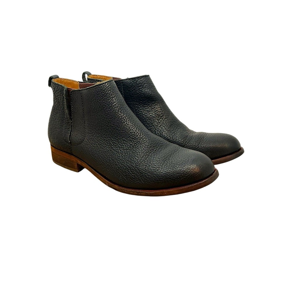 Kork-Ease Velma Women's 8 Black Leather Chelsea Ankle Boots Low Heel - Picture 2 of 12